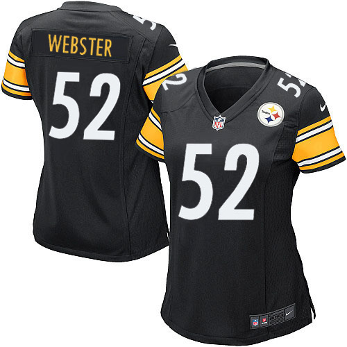 Women's Game Mike Webster Nike Jersey Black Home - #52 NFL Pittsburgh Steelers